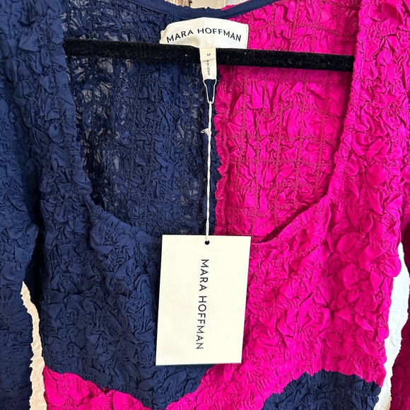 MARA HOFFMAN Amy Dress in Navy Multi Size Medium NWT - Picture 11 of 14